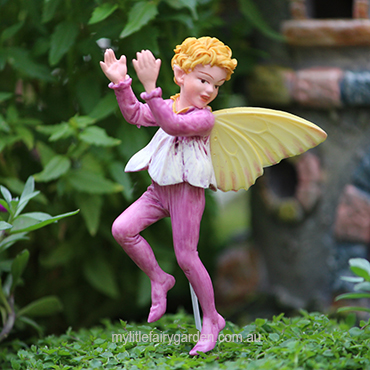 Minature Crocus Boy Flower Fairy Figurine