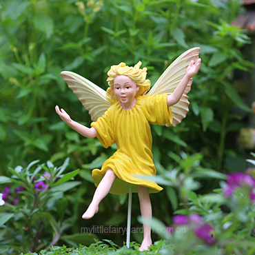 Miniature Crocus Girl Flower Fairy Figurine