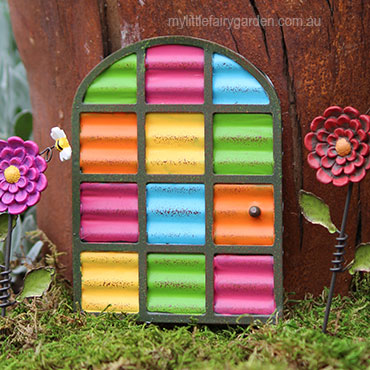 Coloured-Panel-Door-Gypsy-Fairy-Garden