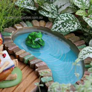 Pond with Frog Merriment Fairy Garden