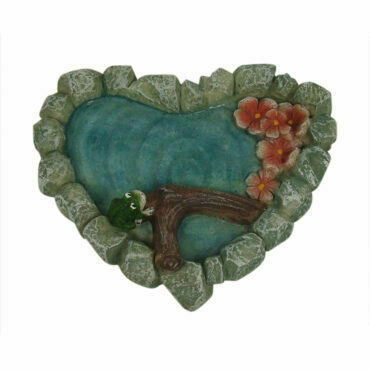 Heart Pond with Frog Fairy Garden